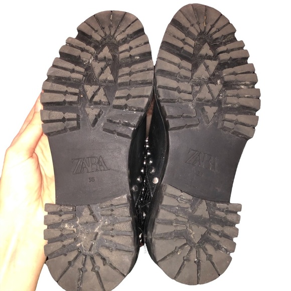 ZARA Studded Black Boots - Picture 7 of 9